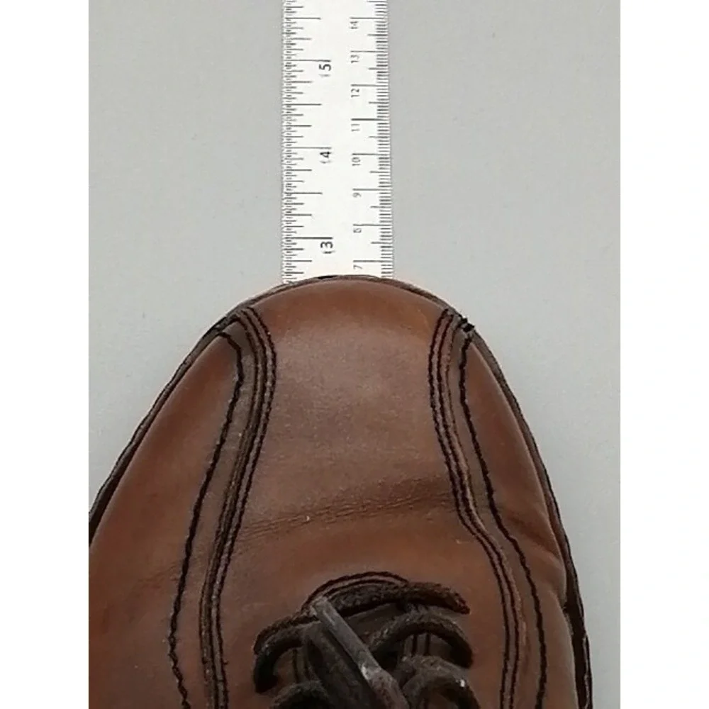 Clarks Mens Derby Shoe Brown Leather Lace Up Round Toe Padded 8.5